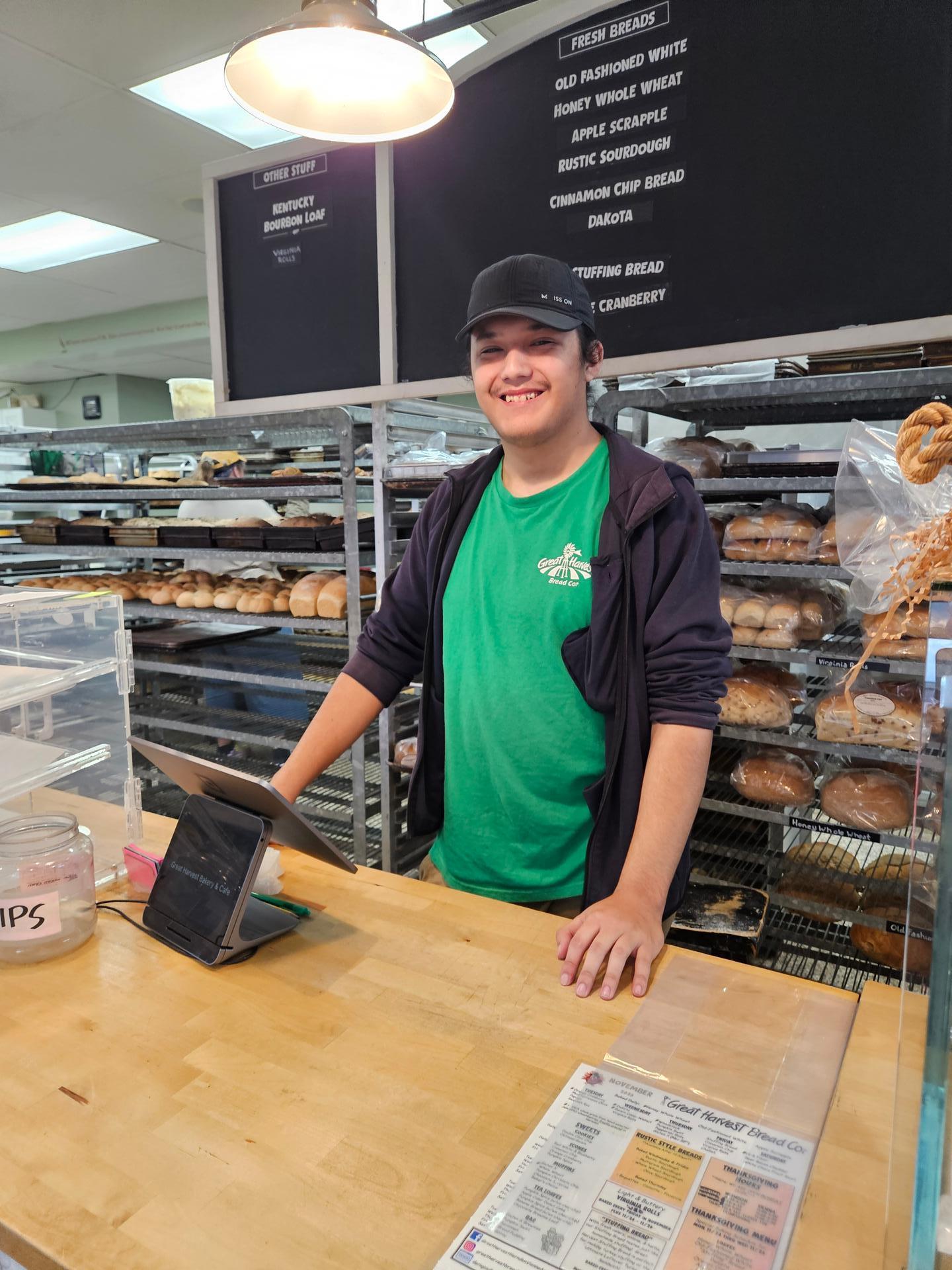 Our unofficial Mayor at Herndon Great Harvest; Joseph